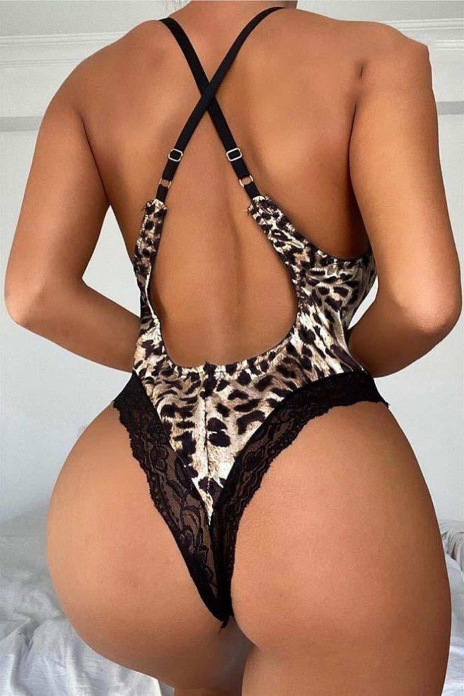 Leopar%20Desen%20Dantelli%20Sırtı%20Açık%20Babydoll%2015011